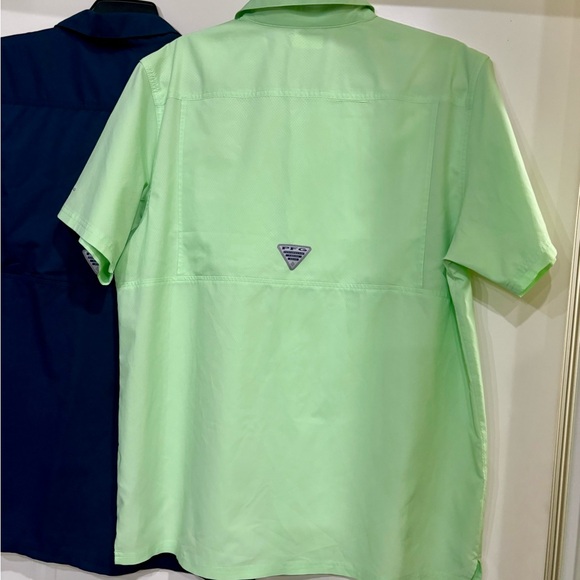 Columbia Men's Casual Green and Navy Button Down Shirts-2 Shirts - Picture 8 of 9